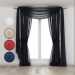 Cortinas de seda con lambrequin. 3D modelo Compro - render