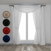 Cortinas de seda con lambrequin. 3D modelo Compro - render