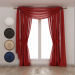 Cortinas de seda con lambrequin. 3D modelo Compro - render