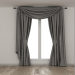 Cortinas de seda con lambrequin. 3D modelo Compro - render