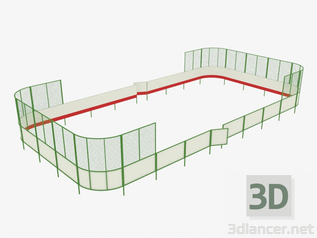 3D Modell Hockeyplatz (7931 21x10) - Vorschau