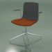 3d model Chair 5906 (4 legs, with a cushion on the seat, swivel, polypropylene, with armrests) - preview