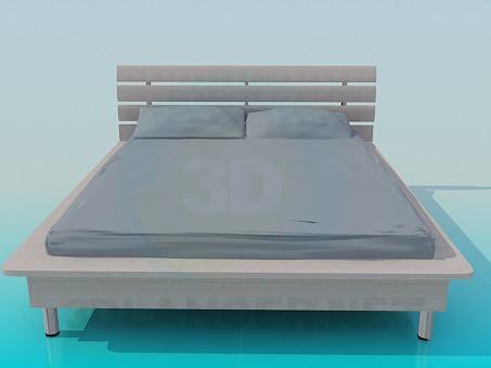 3d model Bed with a fillet around the perimeter of the bed - preview