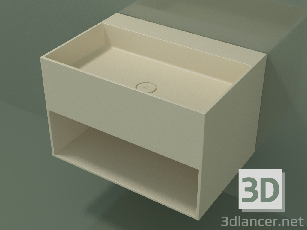 3d model Lavabo de pared Giorno (06UN43301, Bone C39, L 72, P 50, H 48 cm) - vista previa