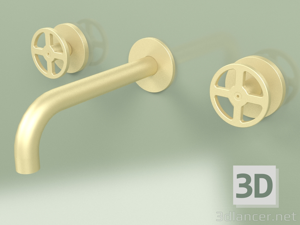 3d model Juego de pared de 2 mezcladores separados con caño (20 10 V, OC) - vista previa