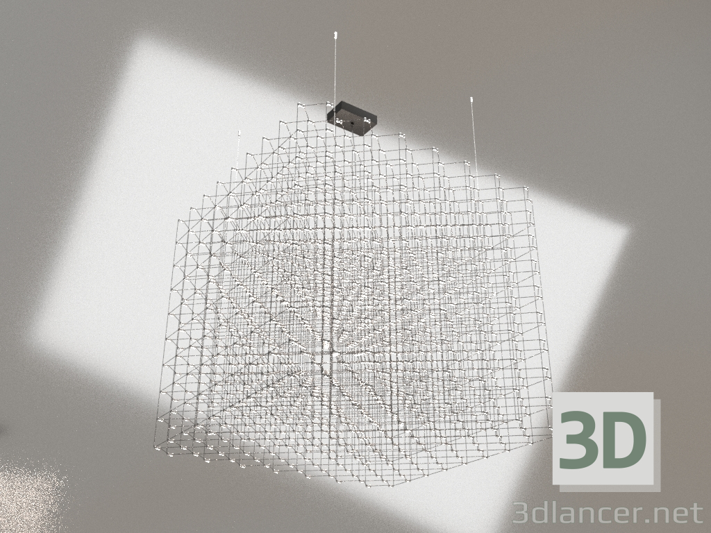 Modelo 3d Luminária pendente MANTA CUBE - preview