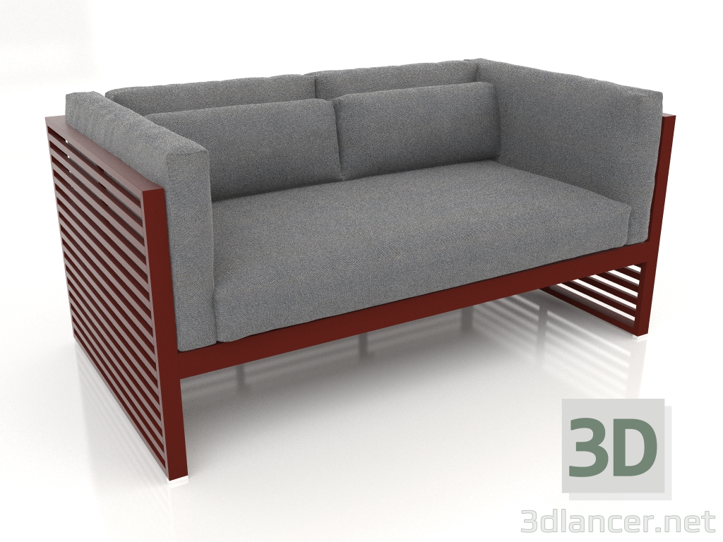 modèle 3D Canapé 2 places (Rouge vin) - preview