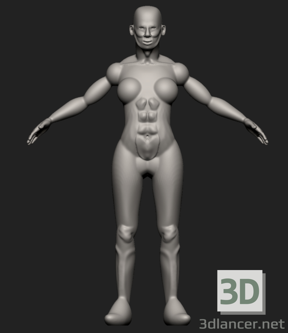 3d model Young Female - preview