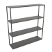 Modelo 3d Rack retangular (METAL, 120x30x128, 4 prateleiras) - preview