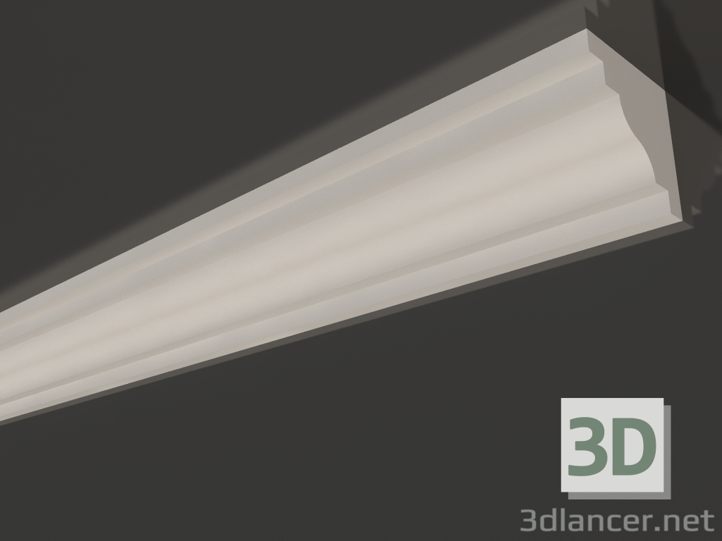 3d model Plaster ceiling cornice smooth KG 002 1 (30x31) - preview