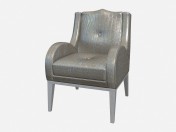 Leather armchair on wooden legs Tyner