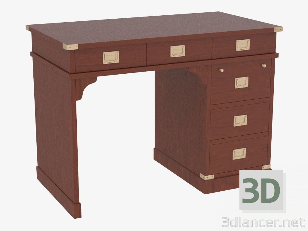 modèle 3D bureau dans un style nautique avec tiroirs - preview