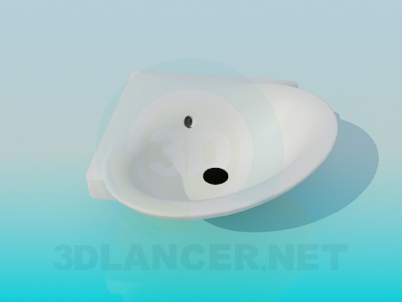 modèle 3D Lavabo d’angle - preview