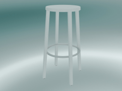 Tabouret Tabouret BLOCCO (8500-00 (76 cm), blanc cendre, aluminium sablé)