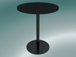 Dining table Nærvær (NA9, Ø60cm, H74cm, Black laminate Fenix)