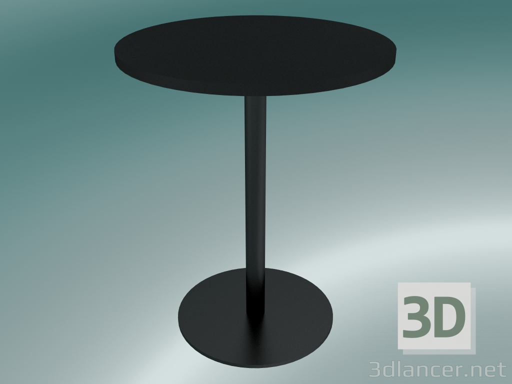 3D Modell Esstisch Nærvær (NA9, Ø60cm, H74cm, schwarzes Laminat Fenix) - Vorschau