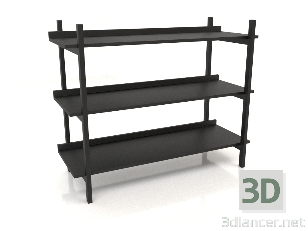 3d модель Стелаж ST 02 (1000х400х800, wood black) – превью