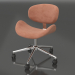 3d model Armchair Miranda (coral - chrome) - preview