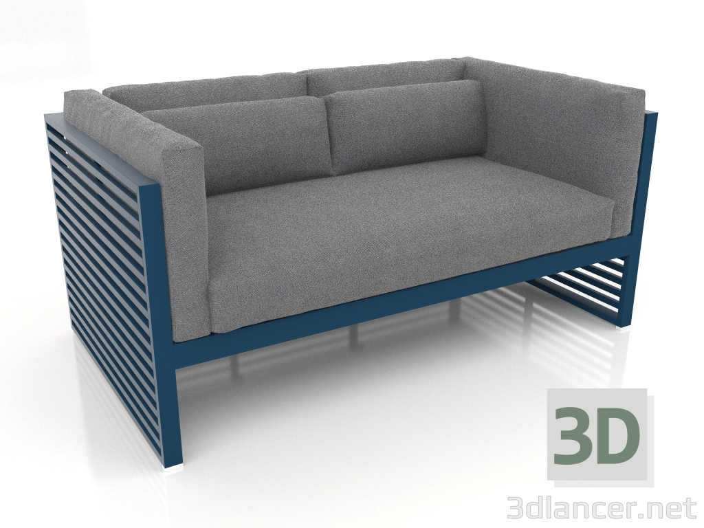 modèle 3D Canapé 2 places (Gris bleu) - preview