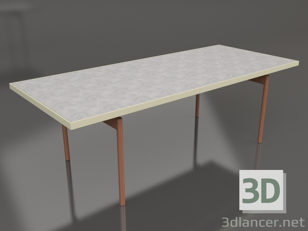 Modelo 3d Mesa de jantar (ouro, DEKTON Kreta) - preview