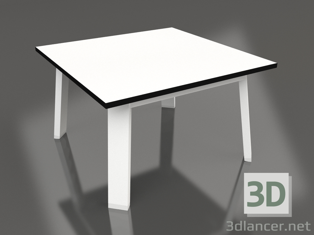 modello 3D Tavolino quadrato (Bianco, Fenolico) - anteprima