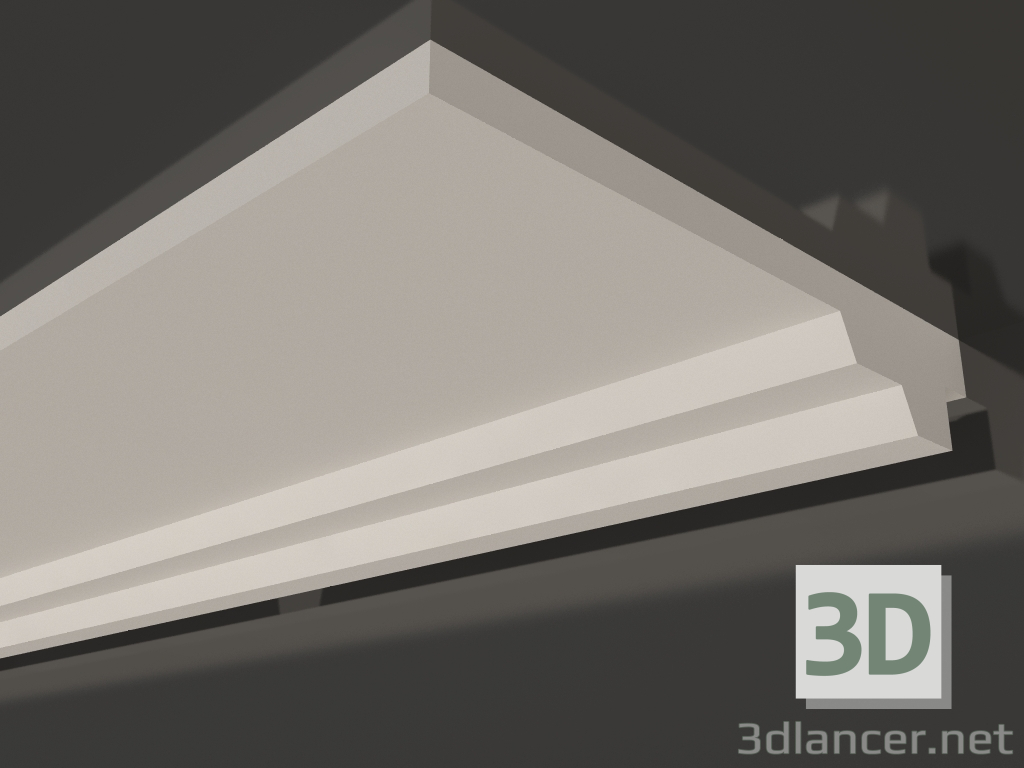 modello 3D Cornice per soffitto in gesso liscia KG 002 2 (30х168) - anteprima