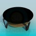 3d model Mesa con un tablero doble color negro - vista previa