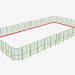 3d model Cancha de hockey (31x15) - vista previa