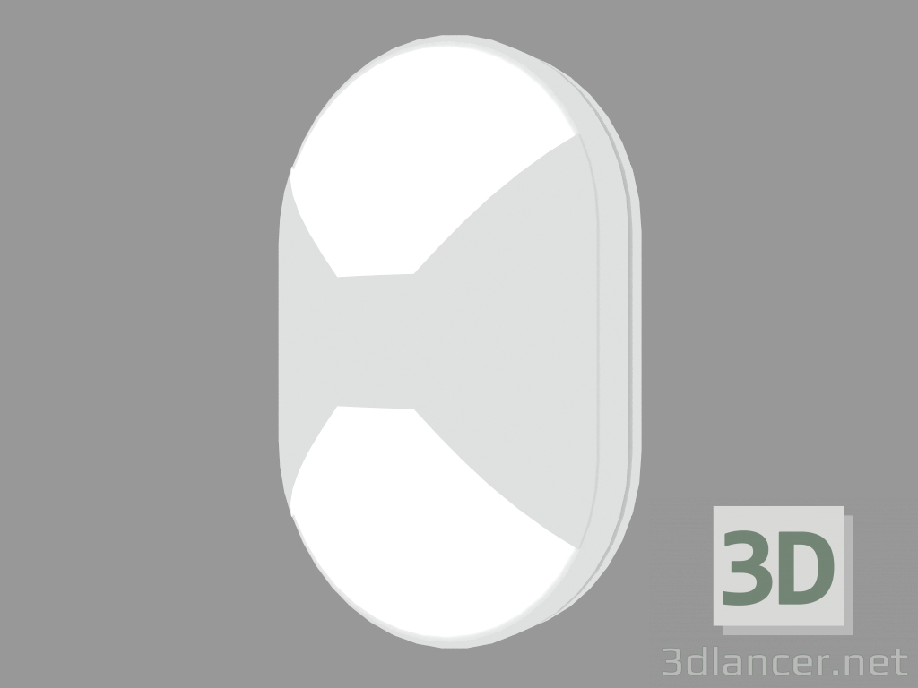 Modelo 3d Luminária de parede VEDO OVAL COM VISOR PARA BAIXO (S6749) - preview