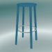 modèle 3D Tabouret Tabouret BLOCCO (8500-00 (76 cm), bleu cendré, aluminium sablé) - preview