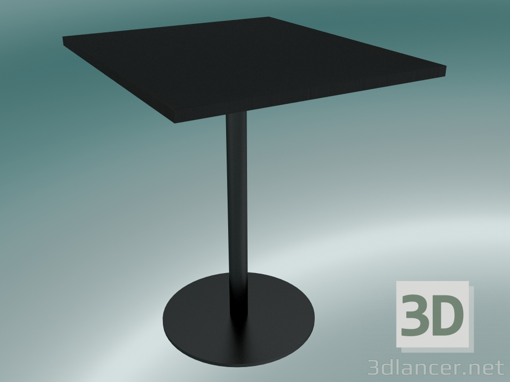 modello 3D Tavolo da pranzo Nærvær (NA10, 60х70cm, H74cm, Fenix laminato nero) - anteprima