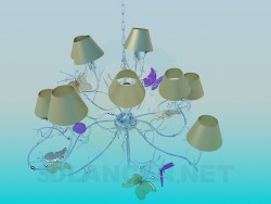 Chandelier with butterflies