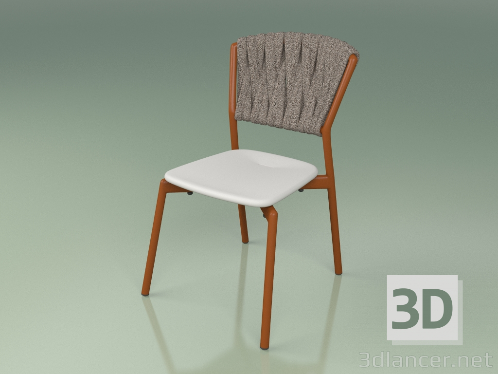 3D Modell Stuhl 220 (Metallrost, Polyurethanharz Grau, Gepolsterter Gürtel Grau-Sand) - Vorschau