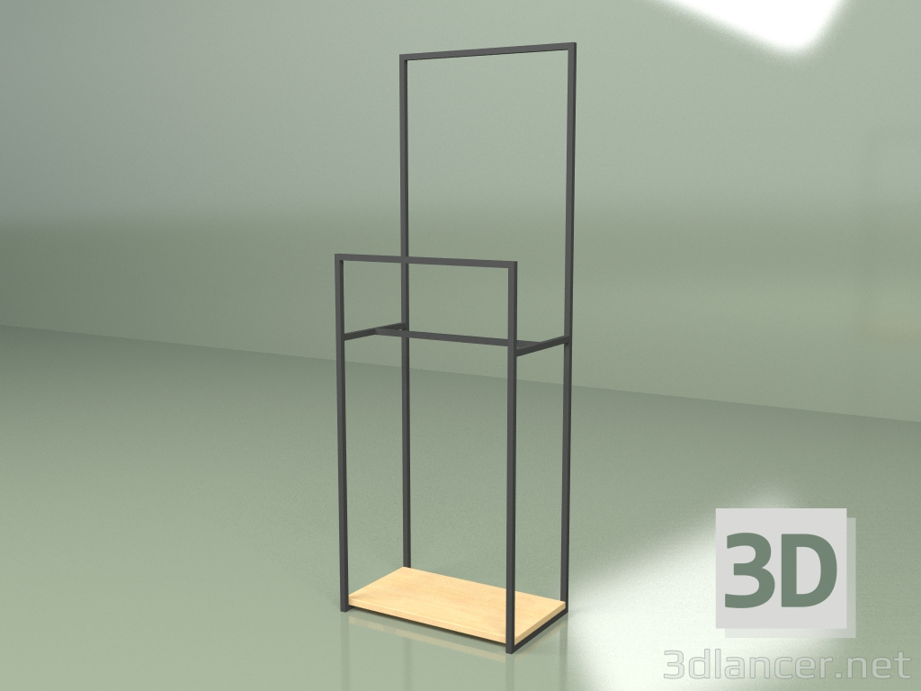 3d model colgador de ropa junto a la cama - vista previa