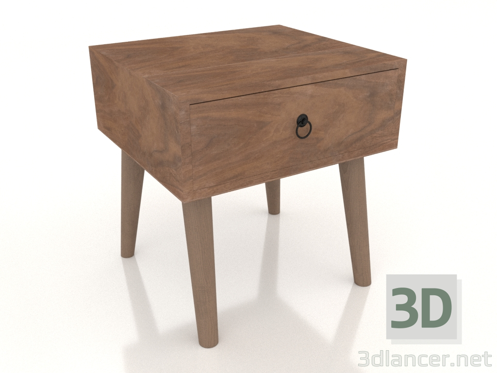 Modelo 3d Mesa de cabeceira Polly (nogueira) - preview