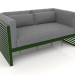 3d model 2-seater sofa (Bottle green) - preview