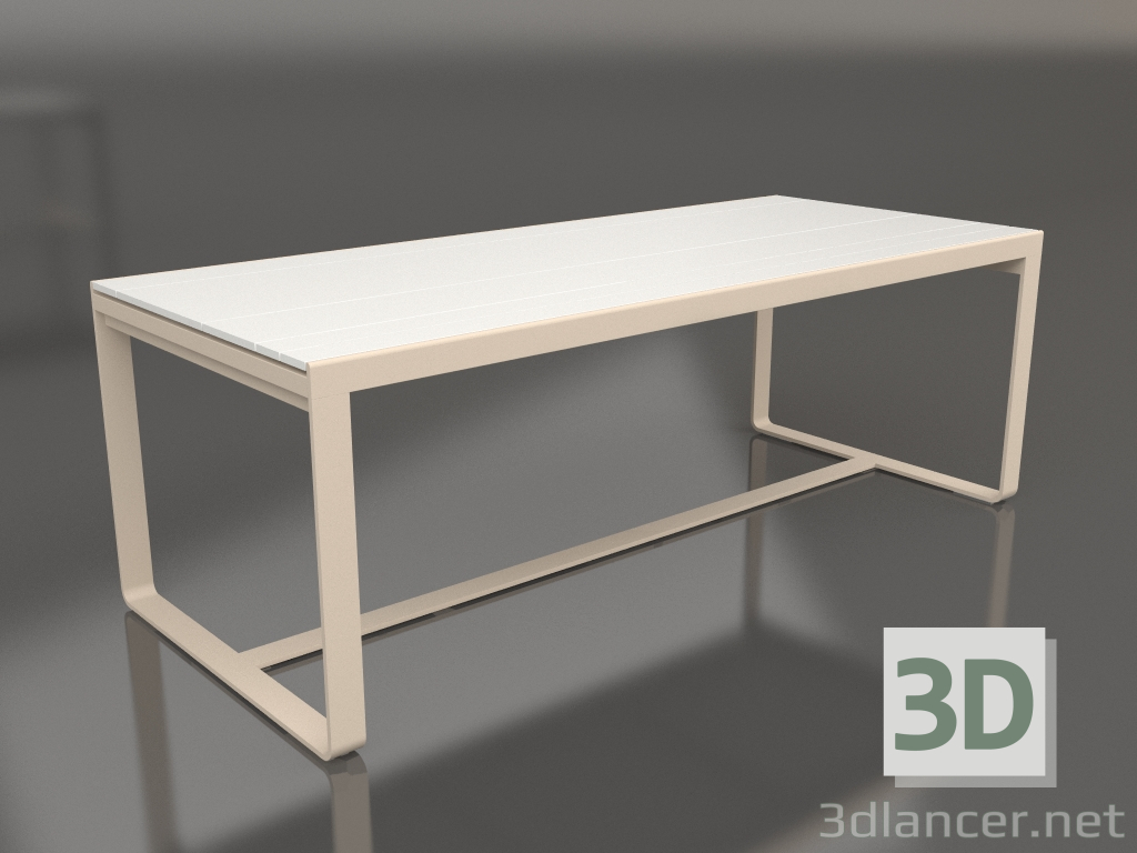 modello 3D Tavolo da pranzo 210 (DEKTON Zenith, Sabbia) - anteprima