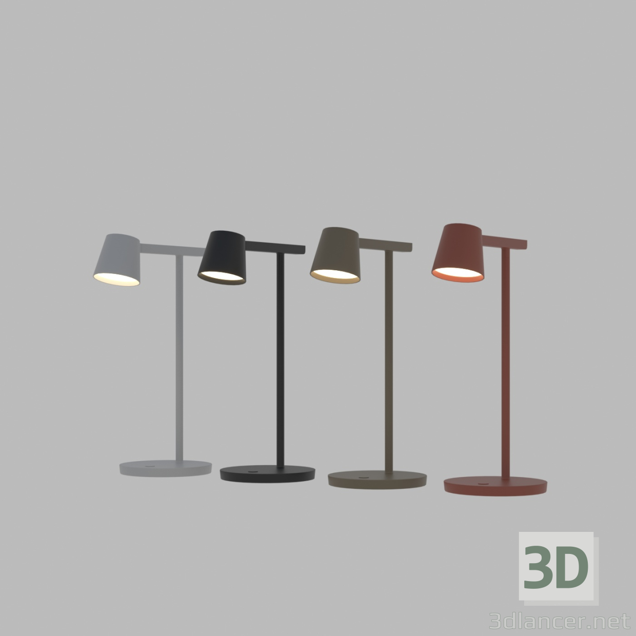 modèle 3D Lampe à poser Caramel - preview