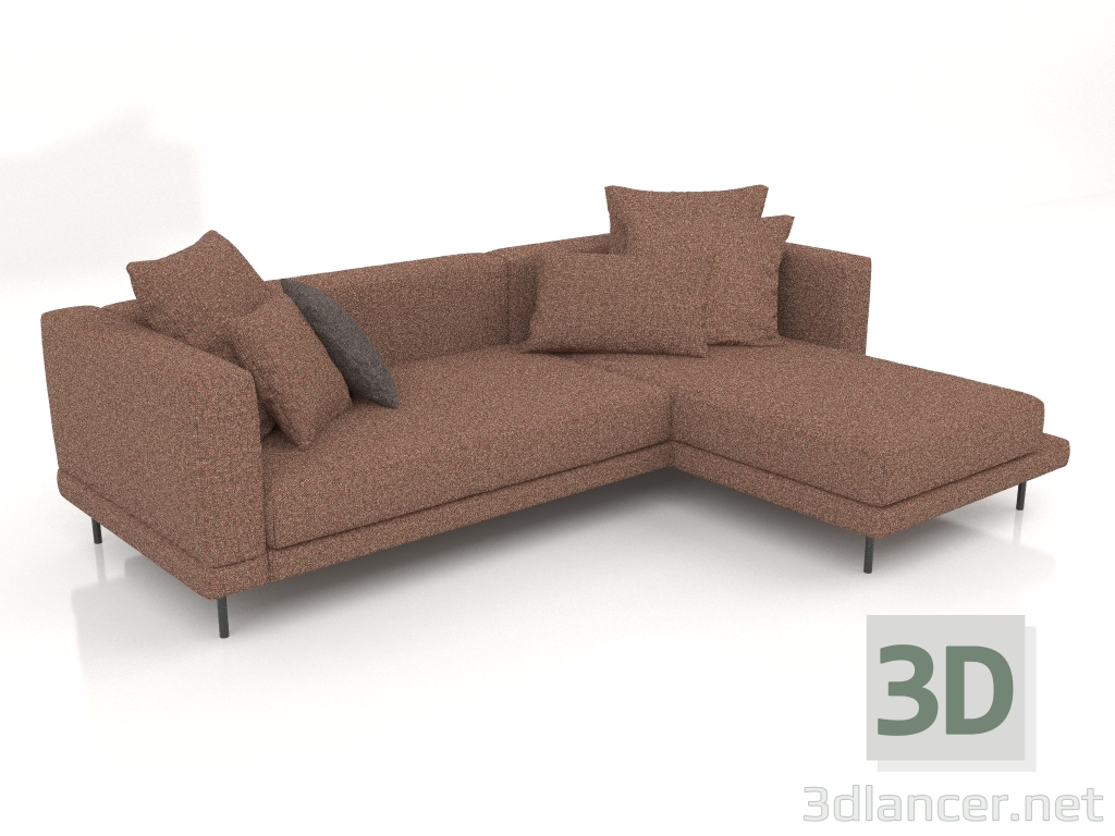 3d model Sofá Carol 2560 x 1800 (Bengasi 10) - vista previa