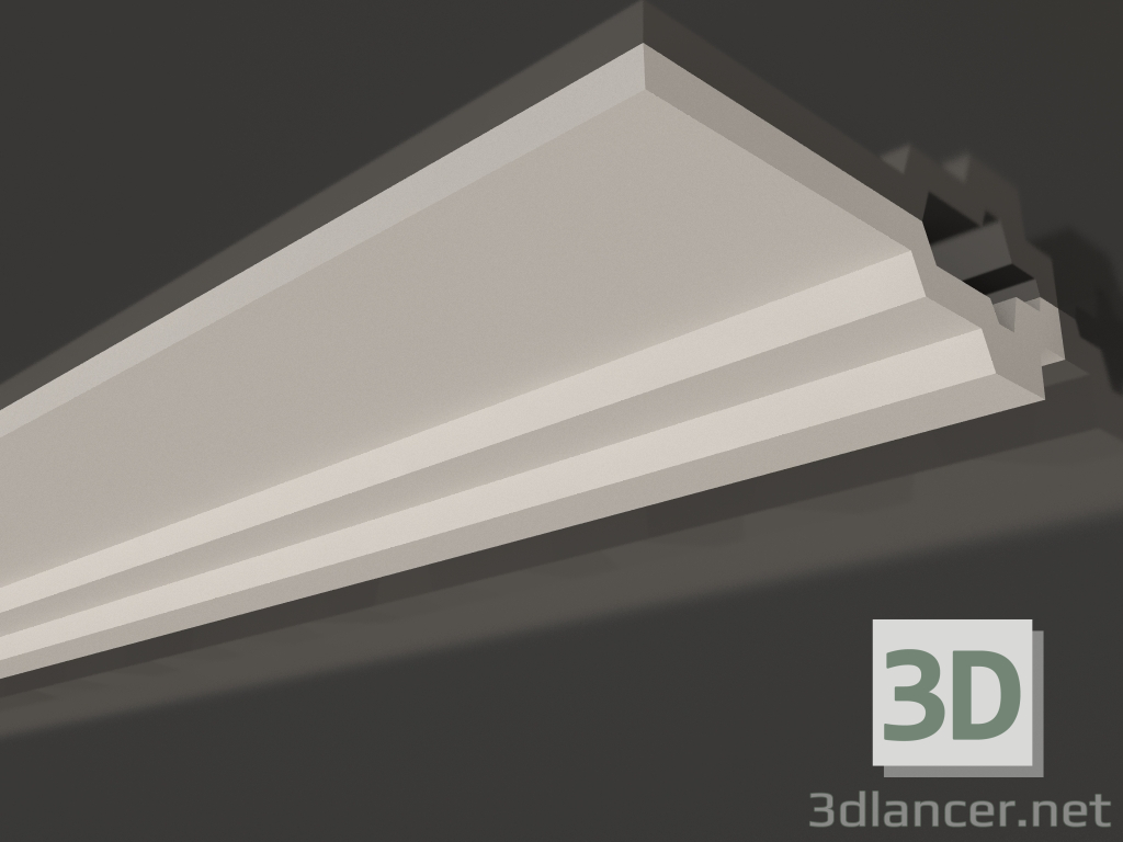 modello 3D Cornice per soffitto in gesso liscia KG 002 3 (30x165) - anteprima