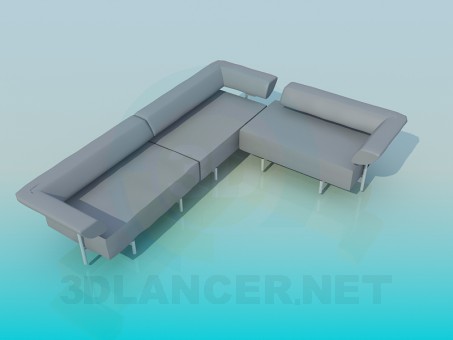 3d model Sofá - vista previa