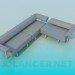 3d model Sofá - vista previa