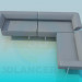 3d model Sofá - vista previa