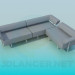3d model Sofá - vista previa