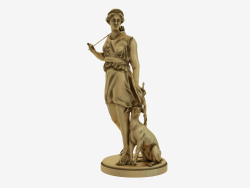 Une sculpture en bronze de Diana