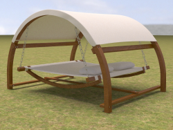 Cama doble al aire libre