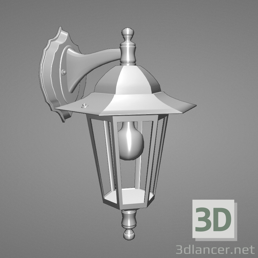 3D modeli 3Dmax üniversite kursunda görev 9 için fener - önizleme