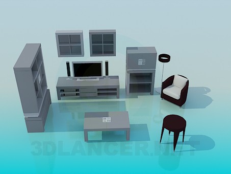 3d model Furniture for living rooms - preview