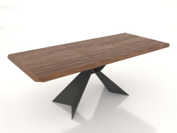 Folding table Allure 160-200 (walnut-black)