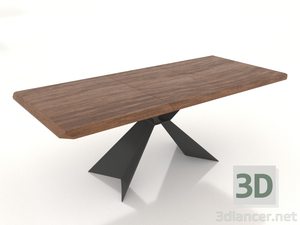 3d model Mesa plegable Allure 160-200 (nogal-negro) - vista previa